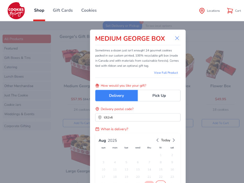 Cookies By George shipping management